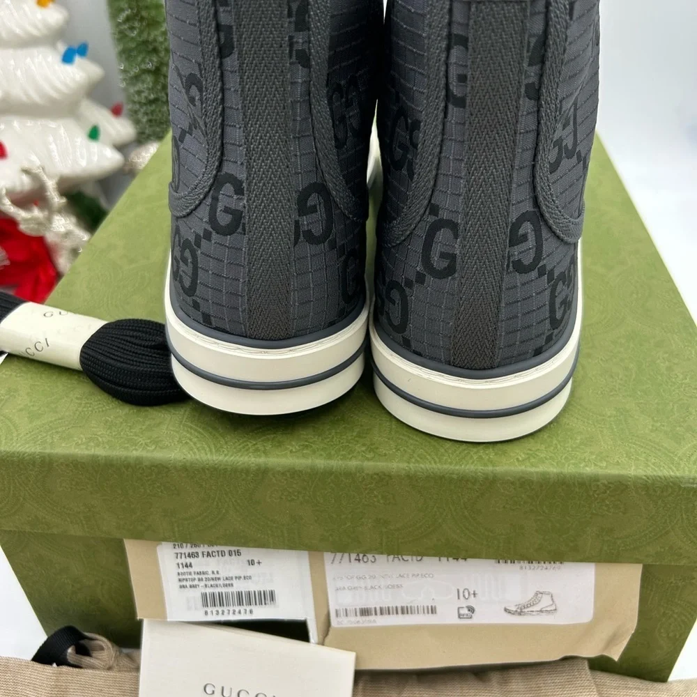 Gucci Men's 1977 tennis High-Top Sneakers size 10.5 made in Italy